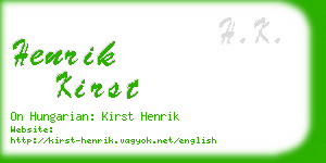 henrik kirst business card